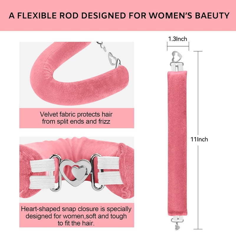 Togayu Heatless Curls Overnight Set - Jumbo Overnight Hair Curlers to Sleep In, Soft Velvet Hair Rollers for Women, No Damage Curls Styling Tools 4pcs - Image 2